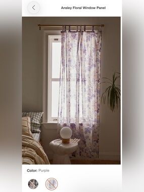 (2) Urban Outfitters Ansley Floral Window Panels Size: 52x84 inches